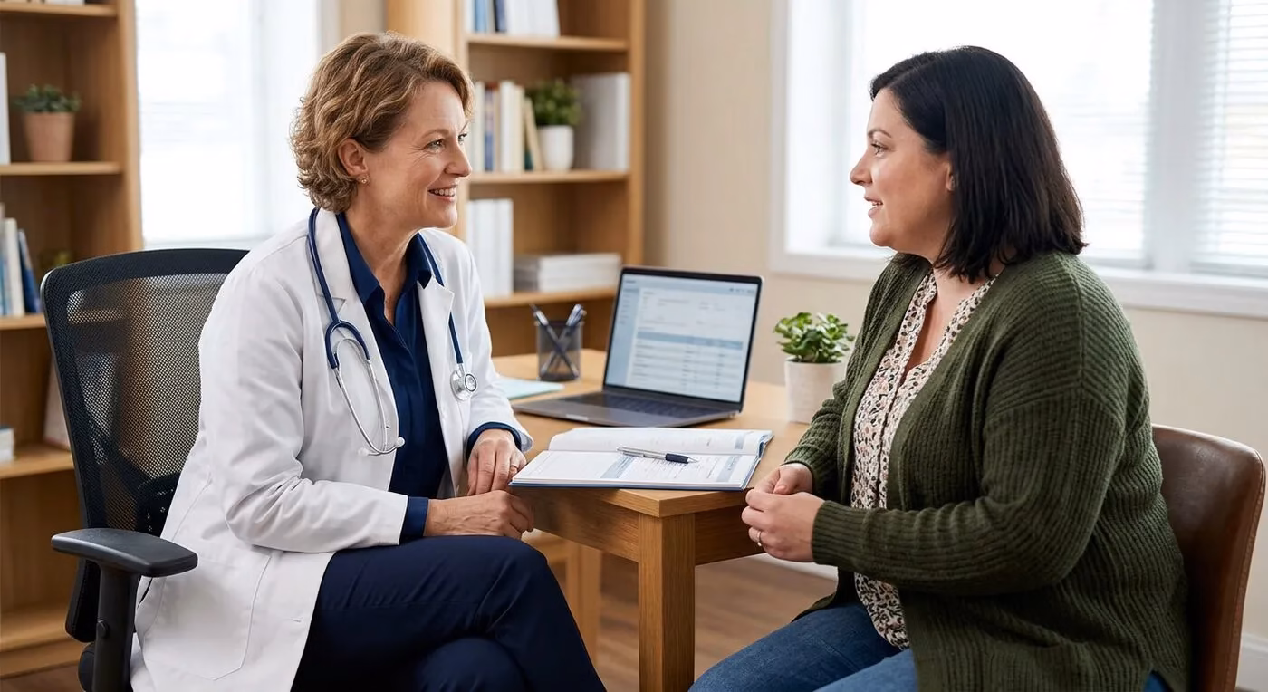 Doctor discussing gut health and digestive care with a patient at Queen Creek Naturopathic